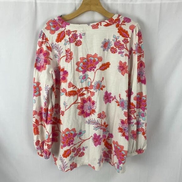 Belle By Kim Gravel Floral Print Long sleeve Blouse Women 1X. - Picture 2 of 13